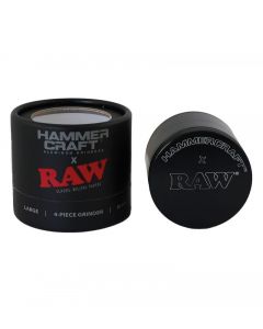 HAMMERCRAFT X RAW ALUMINUM GRINDER 4PT - BLACK 60MM