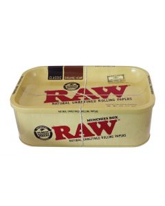 RAW Munchies Tin With Rolling Tray Lid