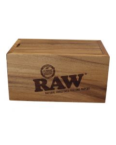 RAW Acacia Wood Box With Slide Top Large